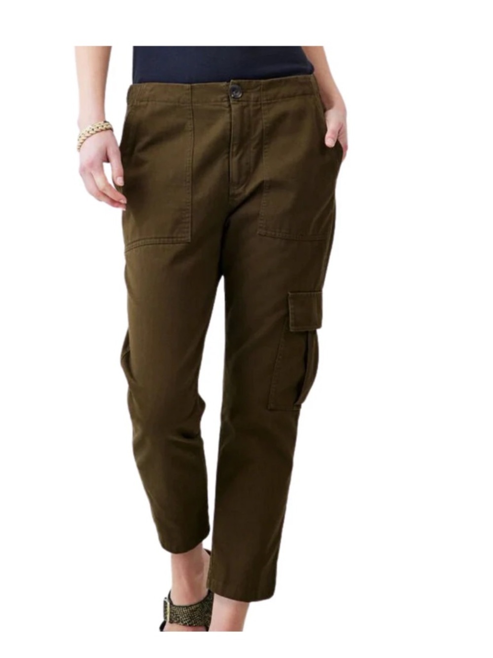 Not Monday Charlie Cargo Pant Olive Green Women’s Size 2 Utility Cargo Pants